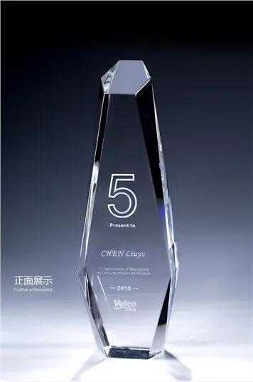 Troféu Hexagon Faceted Crystal Award
